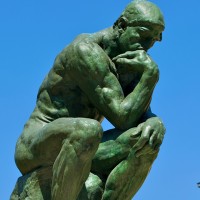 Auguste Rodin's sculpture "The Thinker" is among those on display at Charles De Gaulle Airport. (Photo by Daniel Stockman via wikimedia, CC-BY-SA)