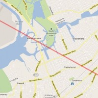 This map shows the runway 31R approach to JFK with the vicinity of the drone sighting.