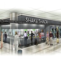 Artist rendering showing of Shake Shack, where noms can be obtained at Terminal 4 this May.
