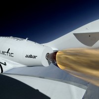 Frame from SS2 Boom Camera during first rocket-powered flight