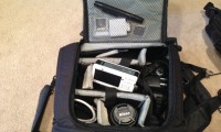 The plane spotters toolkit. Cleaning pen, cell phone battery recharger, SD card reader, and more!