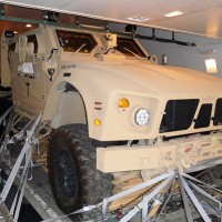 Multiple MRAP vehicles strapped inside of a 747-400 in a similar way to that of the National Air 102 crash.