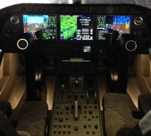 The Vision Flight Deck Cockpit onboard the Learjet 85. Photo credit: Stephen Weisbrot