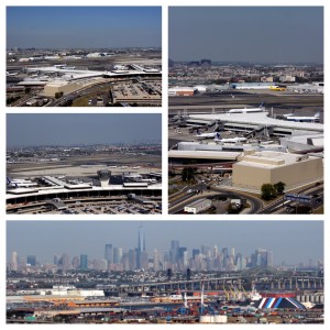 The view from the tower of the surrounding airport.