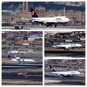 Various aircraft arriving during our visit.