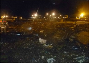 Image of the crash scene in Kazan. (Photo courtesy of Twitter)