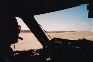 The author in command of an EMB-120 Brasilia in 1998.