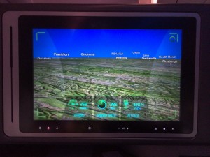 Pilot's View Moving Map on the IFE screen.