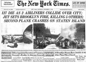 The New York Times reported on the 1960 crash in New York City's Park Slope neighborhood.