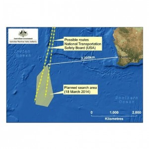 The focus of today's search by the Australian-led search team in the southern Indian Ocean.