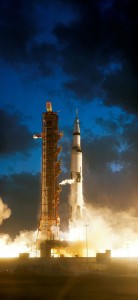 Apollo 4, the first flight of a Saturn V launch vehicle, rises from Launch Pad 39A. Credit: NASA
