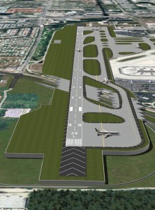 Rendering of the completed Runway 10R/28L (Broward County Aviation Department)