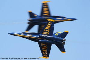 The Blue Angels classic crossover caught at the right time.  Photo Scott Snorteland