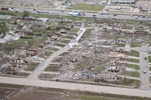 Tornado damage from the Moore, OK Tornado in 2013 (Photo: Air National Guard)