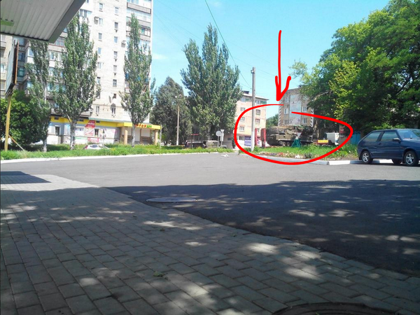 Buk missile systems are said to be placed around various areas in Ukraine, such as this one, which a Twitter user says was in Shizhne today, near the crash site.