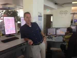 Torsten Pehns, Condor's operations control manager, explains the inner workings of the command center.