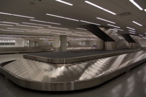 The pair of new baggage carousels inside T5i's FIS. Photo courtesy Jason Rabinowitz