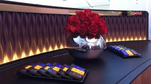 The bar for business class customers.