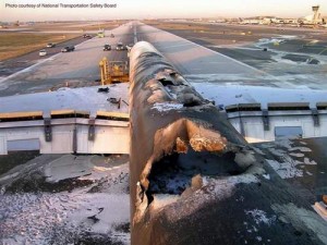 This aircraft is toast, and everyone survived. 