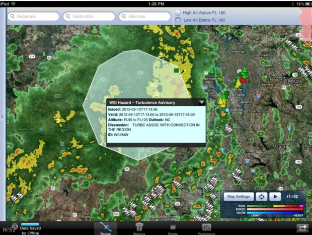 Total Turbulence screen shot courtesy of The Weather Company.