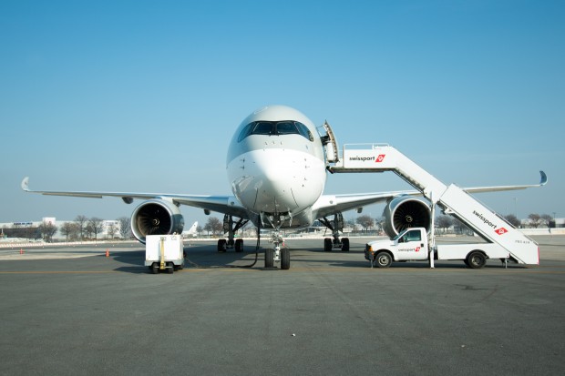 Head-on with the A350.