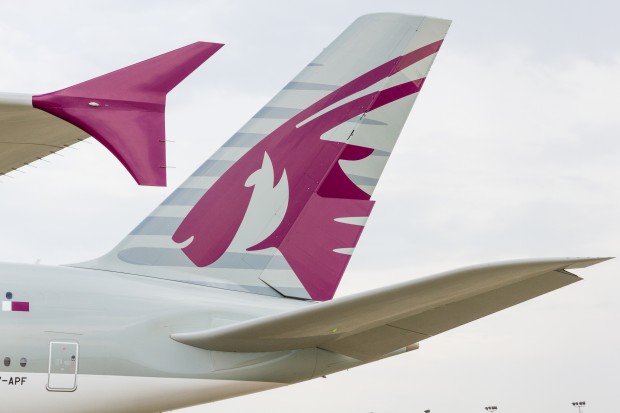 The Superjumbo's large wingtip fence and even larger vertical stabilizer.