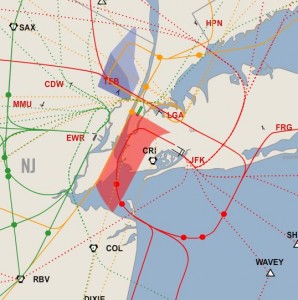 The tangled web of NYC airspace, 4 airports vying for the sky.