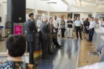 Airbus President & CEO Fabrice Brégier was the centre of attention during his visit to the Mobile Engineering Center at Brookley Aeroplex. (Photo by Airbus)