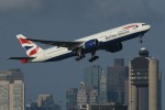 British Airways 777-200 departing Boston. (Photo by Rich Barnett)