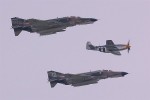 Two F-4 Phantoms and a P-51 Mustang in this heritage flight at Atlantic City. (Photo by megatop412)