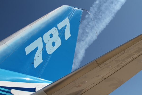Pretty contrail past the tail.