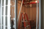This will be one of the several showers and massage rooms in the new Sky Club.