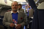 Rod Gilbert and Ron Duguay board the plane. (Photo by Matt Molnar/NYCAviation)