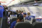 Cabin filled with Rangers decorations. (Photo by Matt Molnar/NYCAviation)