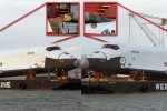 The damaged right wingtip (left) compared to the undamaged left wingtip (right). (Photos by Manny Gonzalez)