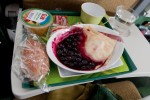 Banana filled crepe with blueberry sauce...a wonderful way to start the morning. (Photo by Jeremy Dwyer-Lindgren)