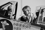 Sessions checks over a few checklists during a morning run up of the P-51.