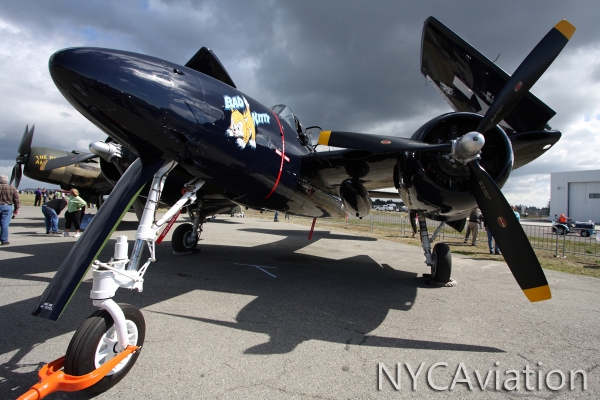 Bad Kitty, HFF’s Tigercat, at rest outside the hangar during a busy day.