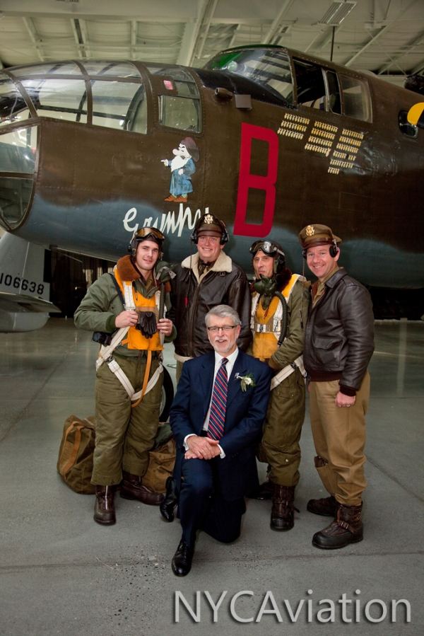 Founder and owner of HFF John Sessions poses with a group of period re-enactors.