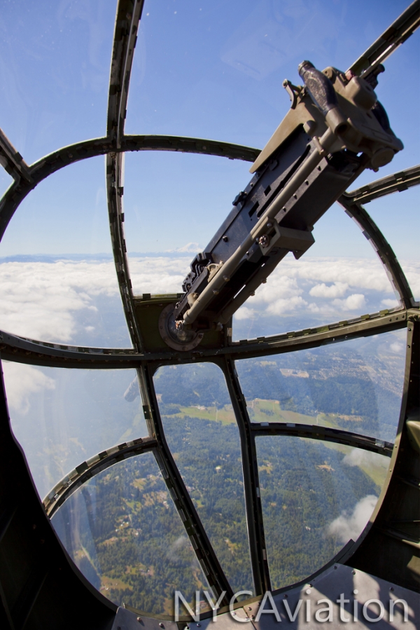 A great view out the nose of the B-25 en route to Fairchild AFB.