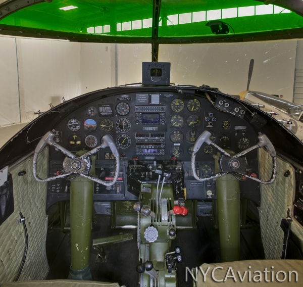 The cockpit of Grumpy the B-25.
