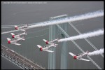 Geico Sky Typers in formation over the Verrazanno Narrows Bridge. (Photo by Scott Snorteland, srsimages.com)
