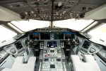 Flight deck of the LAN Airlines Dreamliner. (Photo by Dan King/NYCAviation)