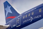 LAN's first Boeing 787 Dreamliner. (Photo by Dan King/NYCAviation)