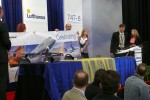 The ceremonial delivery paperwork signing. (Photo by Chris Sloan/Airchive.com)