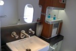 First Class lavatory sink. (Photo by Chris Sloan/Airchive.com)
