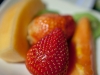 In case you wondered what a strawberry looked like at 35,000ft up close: wonder no more.