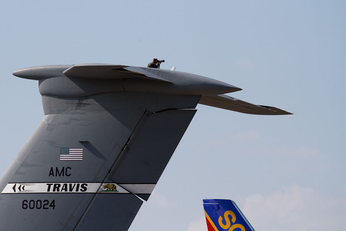 Another photographer finds a valuable shooting location atop the C-5.