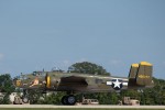 Georgie's Gal a restored B25J touches down following a demo at AirVenture 2012.