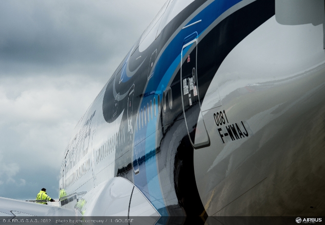 The no. 2 Malaysia Airlines A380 – which had a high-profile presence during the 2012 Farnborough International Airshow – seats 494 passengers in three classes. (Photo by Airbus)